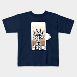 Nerd Giraffe Kids T-Shirt